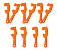 ERINGOGO Ouvre-seaux Multifonctionnel en Plastique Orange, Lot de 10 Clés à Molette pour Seaux D'un Gallon, Ouvre-couvercles de Peinture Réutilisables, Outil Léger et Portable pour Usage