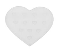 ERINGOGO Pad Verre Cristal Forme de Cœur pour Extension de Cils Plateau de Collage Transparent Support Professionnel Anti-débordement et Séchage Prolongé Accessoire Léger pour Salon ou