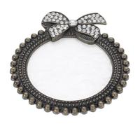 ERINGOGO Palette Mélange Pigments Nœud Moyen Résine Blanche Bord Noir pour Nail Art Exposer Créations Vintage