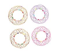 ERINGOGO Panier à Fleurs Magique 4 Pièces Couleurs Assorties, Mandala en Fil de Fer Multifonction 36 Formes Variées, Anti-Stress Décoratif pour Garçon et Filles et Couleur Aléatoire