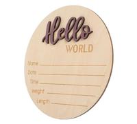 ERINGOGO Panneau Annonce Naissance Bois Rond Design Simple Pour Naissance Fille Garçon Signalétique Décorative Personnalisable Pour Shower