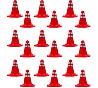 ERINGOGO Panneaux de Signalisation en Plastique et Mini Cônes de Signalisation pour Garçon et Filles, Lot 50 Pièces, Couleur Vive Orange, Jouet Éducatif pour Simulation Routière