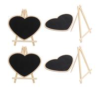 ERINGOGO Panneaux Tableau Noir Support Décoratif en Bois de Buis Lot de 4 pour Écrire Messages et Peinture Garçon et Filles