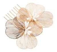 ERINGOGO Peigne à Cheveux Mariage Doré Fleurs en Métal Accessoire Vintage pour Femme Barrette Décorative pour Coiffure de Mariée et Occasions Spéciales Léger et Résistant Style Baroque