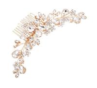 ERINGOGO Peigne à Cheveux Mariage Strass Doré pour Femmes Accessoire Élégant et Léger Coiffures Chignon Boucles ou Attaches Bijou Tête Sophistiqué pour Mariée et Fêtes