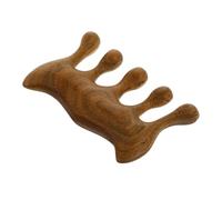 ERINGOGO Peigne de Massage à Canal en Bois Naturel sans Manche Masseur de Cuir Chevelu Multi-usages pour Relaxation et Soin Capillaire Familial