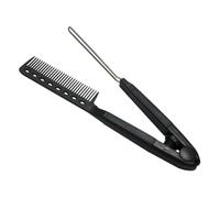 ERINGOGO Peigne Lissant de V Noir Outil de Coiffure Solide pour Femme, Compact et Résistant 23.4 Cm X 9 Cm, Usage Quotidien à Domicile
