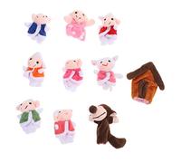 ERINGOGO Peluche Doigt Drôle pour Garçon Fille Marionnettes Moutons et Loup Peluche Douce et Adapté Fille et Garçon pour Maison et École