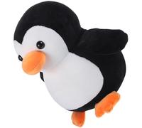 ERINGOGO Peluche Pingouin en Peluche Noir 25 CM Coussin Décoratif Doux pour Chambre Garçon et Filles Présent Anniversaire Maison
