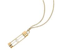 ERINGOGO Pendentif Inoxydable pour Cendres Animaux De Compagnie Collier Souvenir Forme De Sablier avec Urne Funéraire Bijoux Commémoratifs Élégants pour Hommes Et Femmes