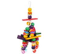 ERINGOGO Perroquet Bois Coloré Résistant à Usure Suspendu pour Cage Stimule Morsure et Exercice Améliore Humeur et Santé des Petits et Moyens Oiseaux