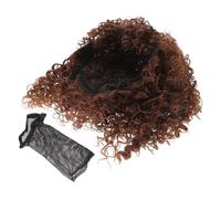 ERINGOGO Perruque Afro Frisée avec Frange Fibre Résistante Chaleur Cheveux Bouclés Naturels Perruque Synthétique et Volumineuse et Filles