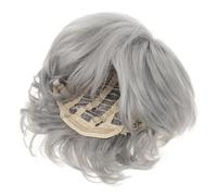 ERINGOGO Perruque Mère Grise Courte Pour Femmes Coiffure Bouclée Chic Pour Cosplay Halloween Accessoire Élégant Pour Costume De Vieille Dame