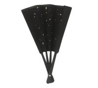 ERINGOGO Petit Éventail Chinois Pliant Fait Main, Style Vintage | Bambou et Tissu, Finition à Paillettes Dorées, Accessoire Léger pour Compositions et Photos Cosplay