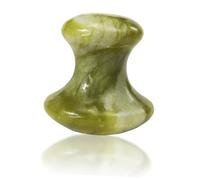ERINGOGO Pierre de Massage Visage Jade Vert Forme de Champignon Massage Raffermissant et Relaxant Outil de Grattage pour Circulation Sanguine et Absorption des Soins Cadeau Pratique et