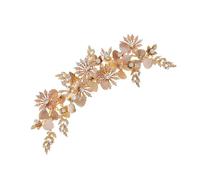 ERINGOGO Pince à Cheveux Latérale en Strass Doré Fleur Rétro Fait Main Accessoire Mariage et Soirée Épingle Cheveux Femme Fille Ornement Élégant pour Coiffure Raffinée