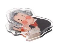 ERINGOGO Pince à Partitions en Plastique Réutilisable Ressort Solide, Clip Porte-page Musicale Format Petit, Design Dessin Animé Beethoven, Multi-instrument pour Entraînement et Protection