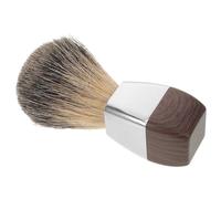 ERINGOGO Pinceau de Rasage en Poils de Blaireau Naturel Manche en Bois Accessoire de Rasage pour Homme Kit de Soin Barbe Blaireau Confortable pour Crème à Raser et Nettoyage du Visage