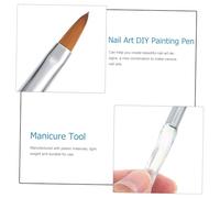 ERINGOGO Pinceau Nail Art Transparent à Manche Dégradé Brosse Ongles Flexible et Réutilisable pour Manucure DIY Accessoire Peinture Vernis Outil Nail Gel