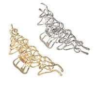 ERINGOGO Pinces à Cheveux Accessoires de Coiffure Créatifs et Chics en Alliage Liquide Métal Lot de 2 Faciles à Porter, Solides et Élégantes pour Femmes