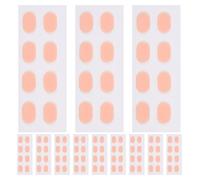 ERINGOGO Plaquettes Nasales Souples en Silicone Adhésives pour Lunettes, Coussinets Antidérapants Couleur Chair, Forme Ovale 9x6x1 Mm, Lot de 48 Pièces, Confort pour Nez Haut, Usage