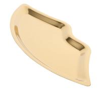 ERINGOGO Plateau à Bijoux en Acier Inoxydable Doré Vide-Poches de Lèvres Petit Plateau Décoratif pour Rangement de Bijoux et Accessoires pour Maison et Bureau Accessoire