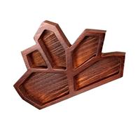 ERINGOGO Plateau à Bijoux en Bois et Cristal Gothique, Assiette à Bracelets de Perles, Matériau Résistant, pour Rangement Huiles Essentielles et Petits Objets, Décoration Maison, Plateau