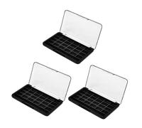 ERINGOGO Plateau à Fards à Paupières Vide 24 Grilles 3 Pièces Boîte de Voyage Portable Rangement pour Rouges à Lèvres et Maquillage Fournitures DIY Compact pour Paquet