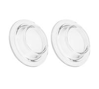ERINGOGO Plateau Diffuseur Huiles Essentielles Verre 2Pièces Coupelles Rondes de Remplacement pour Chauffe-Cire, 4,6 Pouces, Compatibles Universellement, Faciles à Remplacer