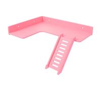 ERINGOGO Plateforme en Bois pour Hamster, Échelle d'escalade Rose, Accessoire pour Cage à Deux Couches, Jeu pour Petits Animaux comme Cochon d'Inde et Hérisson