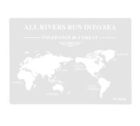 ERINGOGO Pochoir à Gâteau Carte du Monde en Plastique, Outil à Dessert Réutilisable pour Décorations Gâteaux, Modèle DIY pour Pâtisserie, pour Mariage et Fêtes, Motif Détaillé et Surface