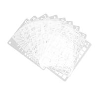 ERINGOGO Pochoirs pour bloc-notes et journal 24pcs en plastique blanc réutilisables pour papier-coupage et murs avec bords lisses, motifs variés pour planifier des objectifs