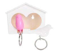 ERINGOGO Porte-clés Décoration Élégante en Plastique Blanc Mural de Nichoir Oiseau Support Suspendu pour Clés Couleur Aléatoire pour Maison ou Dortoir