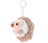 ERINGOGO Porte-Clés Hérisson en Peluche Gris 10 CM Rembourrage PP Porte-Clés Créatif et Ornement pour Paquet à Dos Paquet à Main Décoration Pratique et Originale