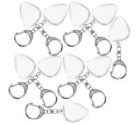 ERINGOGO Porte-médiators Porte-clés Transparent 15 Pièces Étui de Guitare Rangement Portable pour Médiators, Organiseur Compact pour Musiciens, Accessoire Pratique pour Scène