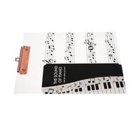 ERINGOGO Porte-Partitions en Acrylique Épais Transparent Bloc-Notes Intégré Classeur Choral Individuel Noir pour Partitions de Piano et Chœur Organiseur de Feuilles de Musique pour
