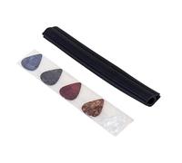 ERINGOGO Porte-Pick pour Performance Scène Noir en Celluloïd avec Support Double Rangée Compatible avec Tous Pieds de, Livré avec 5 Médiators pour Guitare Couleur Couleur Aléatoire