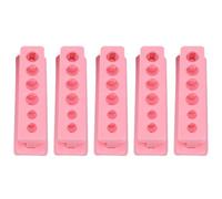 ERINGOGO Porte-tubes en Plastique Abs Léger et Sûr, Support de Rangement 6 Trous pour Tubes à Essais, pour Matériel Scolaire et Enseignement, Lot de 5 Pièces Couleur Couleur Aléatoire