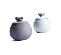 ERINGOGO Pot à Thé Céramique Vintage avec Fermeture Hermétique Récipient Délicat pour Stockage de Thé Vrac Pot de Rangement Polyvalent pour Cuisine et Maison Décoration Raffinée Scellé