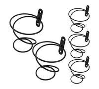 ERINGOGO Présentoir Mural à Bouteilles de Vin en Métal Noir, Étagère Spirale Individuelle, Lot de 5 Porte-Bouteilles Muraux pour Rangement Sécurisé et Organisation Optimale Cuisine, Bar