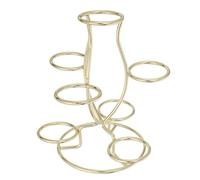 ERINGOGO Présentoir Sphérique Décoratif en Fer Forgé Doré, Support Métal Petit Format pour Boules de Cristal, Base Stable à 7 Emplacements, Socle D’exposition pour Décoration Intérieure