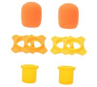 ERINGOGO Protège Microphone Antidérapant Mousse Orange Kit avec Bonnets Épais Anneaux de Protection Éclaboussures et Poussière pour Accessoires Mic Protection Sonore et Hygiène