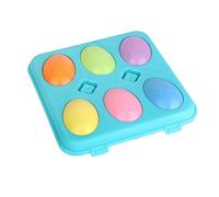 ERINGOGO Puzzle d'apprentissage Œufs Assortis 6 Pcs, Éducatif D'assemblage en Plastique Léger pour Tout-Petits, Jeu Sensoriel Tri Couleur pour Éveil et Fête de Pâques