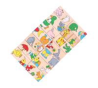 ERINGOGO Puzzle Éducatif Domino pour Garçon Fille Montessori Bois et Sûr Stimule Imagination Reconnaissance des Couleurs Jeu Interactif Parent-garçon Fille pour Éveil des Ans