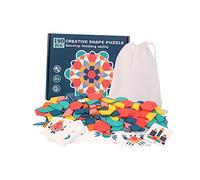 ERINGOGO Puzzle en Bois 180 Pièces Éducatif pour Garçon et Filles Jouet Créatif Géométrique Développement Cognitif Jouet de Pédagogie Activité Ludique