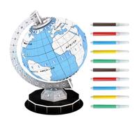 ERINGOGO Puzzle Globe Éducatif pour Garçon Fille Modèle DIY Portable Jeu de Construction sans Danger avec Bords Lisses pour Apprentissage et Communication