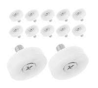 ERINGOGO Remplacement des roulettes de glissière de tiroir en nylon blanc, 12 pièces, filetage 5,7 mm, support lourd, pour meubles, classeurs et réparation DIY