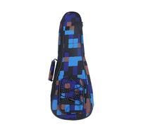 ERINGOGO Sac à Dos Rembourré Coton pour Ukulélé Motif Floral et Carreaux Sac Double Épaule Ajustable Protection Épaisse et Pratique pour Hommes et Femmes