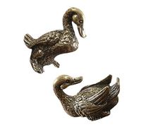 ERINGOGO Sculpture Laiton de Canards Mandarins Décoratifs pour Salon Bureau Vintage Cuivre Massif Ornement Chinois Élégant