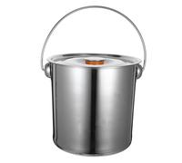 ERINGOGO Seau Camping Portable Acier Inoxydable avec Poignée pour Rangement de Chauffage et Transport Facile Plein Air
